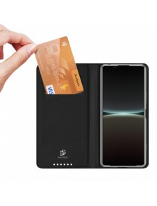 Dux Ducis Skin Pro-fodral för Sony Xperia 5 IV flip-cover-kortplånboksställ svart
