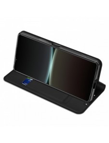 Dux Ducis Skin Pro-fodral för Sony Xperia 5 IV flip-cover-kortplånboksställ svart