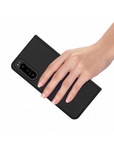 Dux Ducis Skin Pro-fodral för Sony Xperia 5 IV flip-cover-kortplånboksställ svart