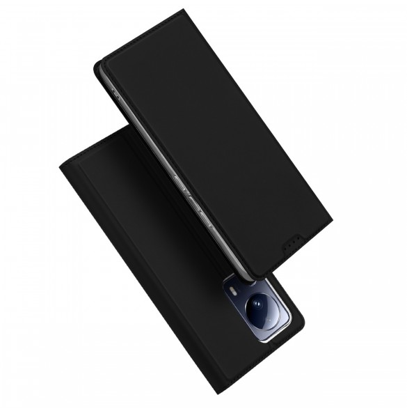 Dux Ducis Skin Pro-fodral för Xiaomi 13 Lite-fodral med flip-kort-plånboksställ svart