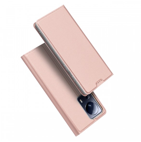 Dux Ducis Skin Pro-fodral för Xiaomi 13 Lite Flip Card-plånboksställ Rosa