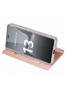 Dux Ducis Skin Pro-fodral för Xiaomi 13 Lite Flip Card-plånboksställ Rosa
