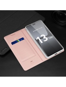 Dux Ducis Skin Pro-fodral för Xiaomi 13 Lite Flip Card-plånboksställ Rosa
