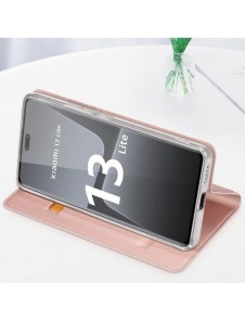 Dux Ducis Skin Pro-fodral för Xiaomi 13 Lite Flip Card-plånboksställ Rosa