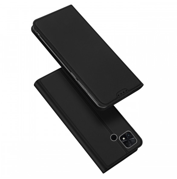 Dux Ducis Skin Pro-fodral för Xiaomi Poco C40-fodral med flip-kort-plånboksställ svart