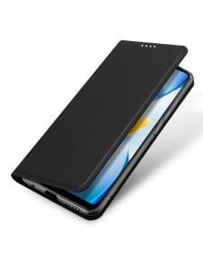 Dux Ducis Skin Pro-fodral för Xiaomi Poco C40-fodral med flip-kort-plånboksställ svart