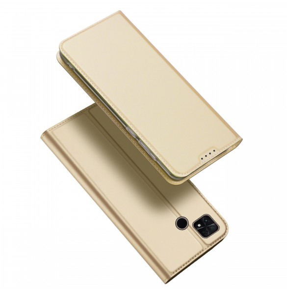 Dux Ducis Skin Pro-fodral för Xiaomi Poco C40 Flip Card-plånboksställ Guld