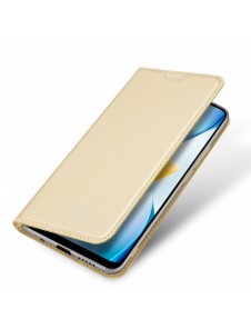 Dux Ducis Skin Pro-fodral för Xiaomi Poco C40 Flip Card-plånboksställ Guld