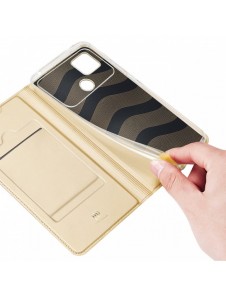Dux Ducis Skin Pro-fodral för Xiaomi Poco C40 Flip Card-plånboksställ Guld