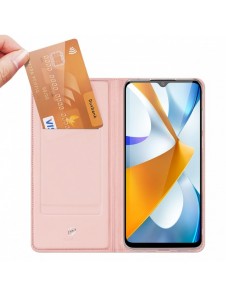 Dux Ducis Skin Pro Fodral till Xiaomi Poco C40 Flip Card Plånboksställ Rosa