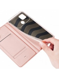 Dux Ducis Skin Pro Fodral till Xiaomi Poco C40 Flip Card Plånboksställ Rosa