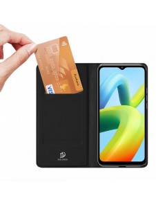 Dux Ducis Skin Pro Fodral för Xiaomi Redmi A1+ Flip Card Plånboksställ Svart