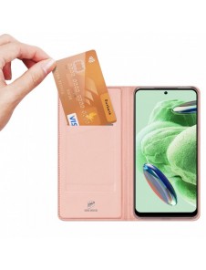 Dux Ducis Skin Pro Fodral För Xiaomi Redmi Note 12 5G / Poco X5 5G Cover Flip Card Plånboksställ Rosa