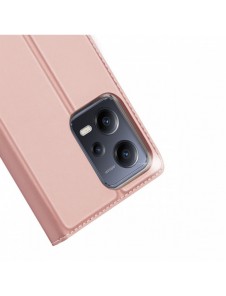 Dux Ducis Skin Pro Fodral För Xiaomi Redmi Note 12 5G / Poco X5 5G Cover Flip Card Plånboksställ Rosa