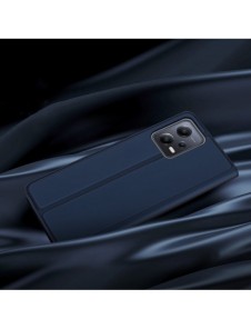 Dux Ducis Skin Pro-fodral för Xiaomi Redmi Note 12 5G / Poco X5 5G Flip Cover Kortplånboksställ Blå