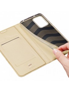 Dux Ducis Skin Pro Fodral För Xiaomi Redmi Note 12 5G / Poco X5 5G Flip Cover Card Plånboksställ Guld