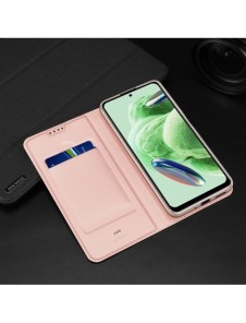 Dux Ducis Skin Pro Fodral För Xiaomi Redmi Note 12 5G / Poco X5 5G Flip Cover Card Plånboksställ Guld