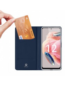 Dux Ducis Skin Pro-fodral till Xiaomi Redmi Note 12 Flip Card-plånboksställ Blå