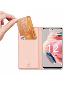 Dux Ducis Skin Pro Fodral för Xiaomi Redmi Note 12 Flip Card Plånboksställ Rosa