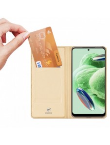 Dux Ducis Skin Pro Fodral För Xiaomi Redmi Note 12 Pro / Poco X5 Pro 5G Cover Flip Card Plånboksställ Guld