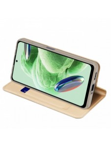 Dux Ducis Skin Pro Fodral För Xiaomi Redmi Note 12 Pro / Poco X5 Pro 5G Cover Flip Card Plånboksställ Guld