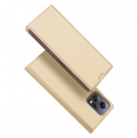 Dux Ducis Skin Pro-fodral till Xiaomi Redmi Note 12 Pro+ Flip Card-plånboksställ guld