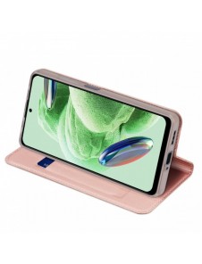 Dux Ducis Skin Pro Fodral För Xiaomi Redmi Note 12 Pro+ Flip Cover Card Plånboksställ Rosa