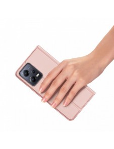 Dux Ducis Skin Pro Fodral För Xiaomi Redmi Note 12 Pro+ Flip Cover Card Plånboksställ Rosa