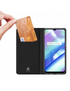 Dux Ducis Skin Pro Fodral Realme C33 Flip Card Plånboksställ Svart