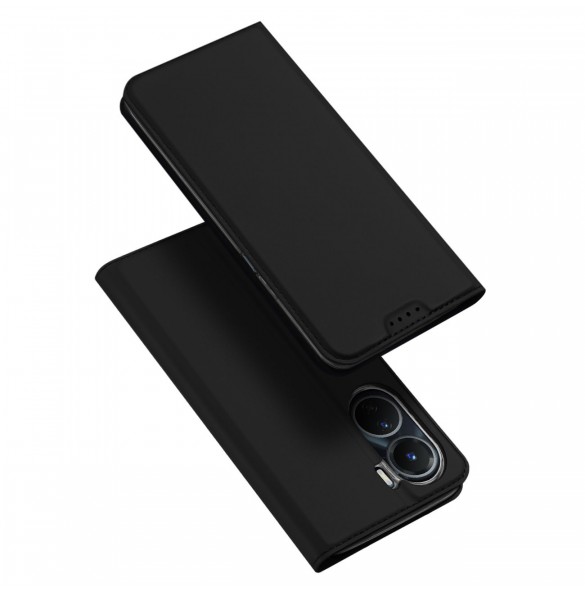 Dux Ducis Skin Pro fodral Vivo Y16 / Y02s plånbokshölsterfodral med flik svart