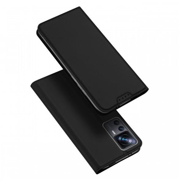 Dux Ducis Skin Pro-fodral Xiaomi 12T Pro / 12T plånbokshölsterfodral med flip black