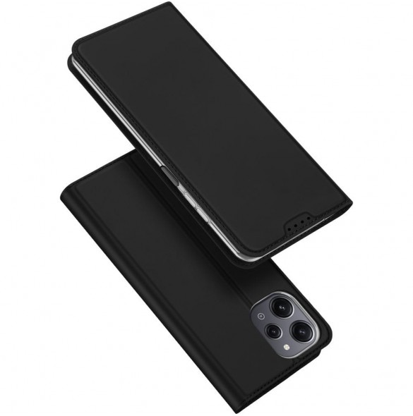 Dux Ducis Skin Pro eko-läderfodral till Xiaomi Poco M6 Pro/Redmi 12/Redmi 12R - svart