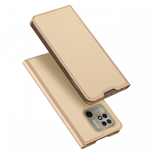 Dux Ducis Skin Pro Flip Fodral Xiaomi Redmi 10C guld