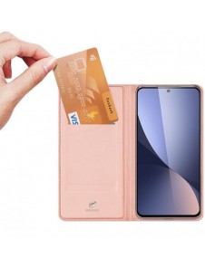 Dux Ducis Skin Pro flipfodral, plånbok och stativ för Xiaomi Poco M6 Pro / Redmi 12/12R - rosa