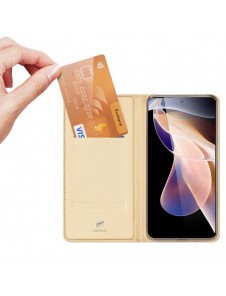 Dux Ducis Skin Pro hölsterfodral Cover Flip Poco M4 Pro 5G guld