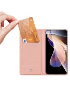 Dux Ducis Skin Pro Hölster Cover Flip Cover för Poco M4 Pro 5G rosa