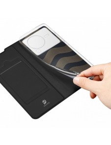 Dux Ducis Skin Pro hölsterskydd flip-skydd för Vivo X80 Pro svart