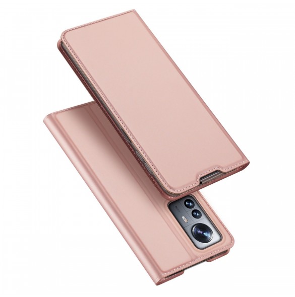 Dux Ducis Skin Pro Hölster Cover Flip Cover för Xiaomi 12 Pro rosa