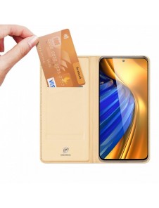 Dux Ducis Skin Pro Hölster Cover Flip Cover för Xiaomi Poco F4 5G guld