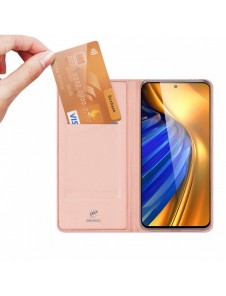 Dux Ducis Skin Pro Hölster Cover Flip Cover för Xiaomi Poco F4 5G rosa