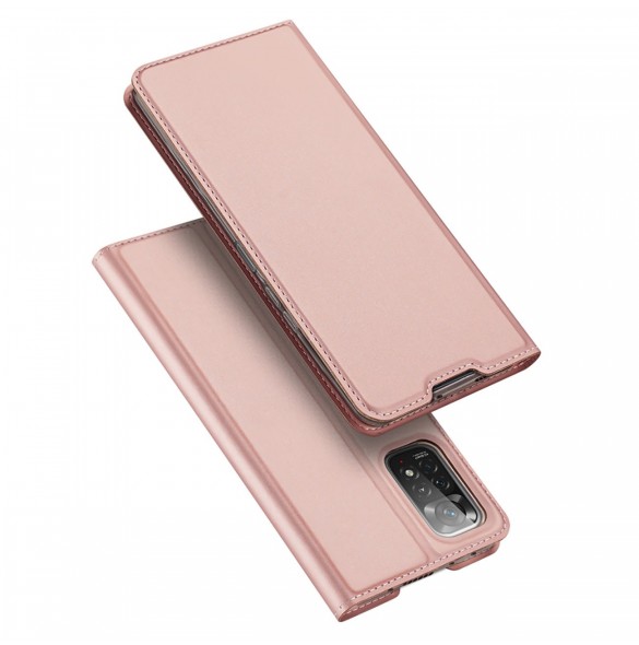Dux Ducis Skin Pro hölsterskydd Flip Cover för Xiaomi Redmi Note 11 Pro 5G / 11 Pro rosa