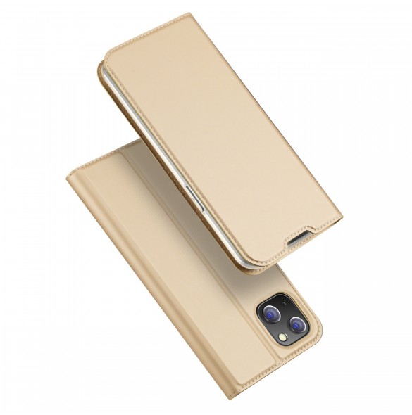 Dux Ducis Skin Pro Holster Flip Cover för iPhone 14 Plus guld
