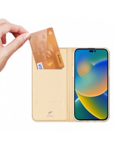 Dux Ducis Skin Pro Holster Flip Cover för iPhone 14 Pro Max guld