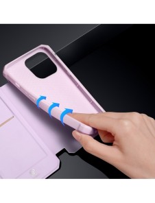 DUX DUCIS Skin X Bokhylla typ fodral för iPhone 13 Pro rosa