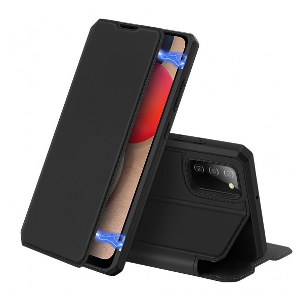 DUX DUCIS Skin X Bokhylla typ fodral för Samsung Galaxy A02s EU svart