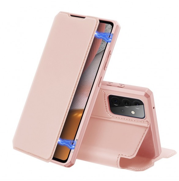 DUX DUCIS Skin X Bokhylla typ fodral för Samsung Galaxy A72 4G rosa