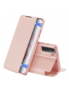 DUX DUCIS Skin X Bokhylla typ fodral för Samsung Galaxy S21+ 5G (S21 Plus 5G) rosa