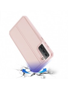 DUX DUCIS Skin X Bokhylla typ fodral för Samsung Galaxy S21+ 5G (S21 Plus 5G) rosa