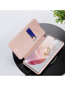 DUX DUCIS Skin X Bokhylla typ fodral för Samsung Galaxy S21+ 5G (S21 Plus 5G) rosa