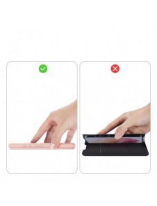 DUX DUCIS Skin X Bokhylla typ fodral för Samsung Galaxy S21+ 5G (S21 Plus 5G) rosa